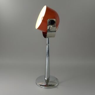 Lampe Space Age Orange Chromé Vintage 1970 Orientable