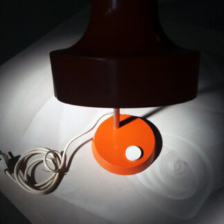 Ancienne lampe de bureau années 70 orange design vintage