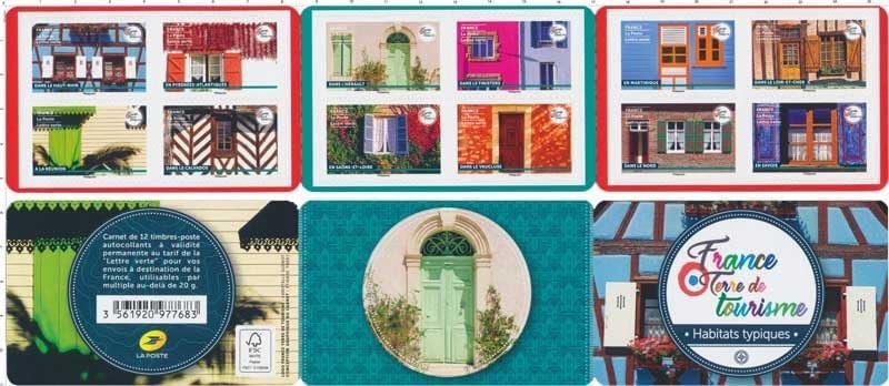 lot de 10 Carnet De 12 timbre touriste ettre Verte 20g France