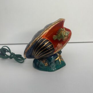 Lampe vintage moule 🐚 en faïence – déco marine rétro - déco kitsch -