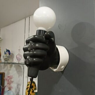 Applique Lampe Main Torchère Micro Céramique Trompe L'œil Vintage 80's JC Peiré