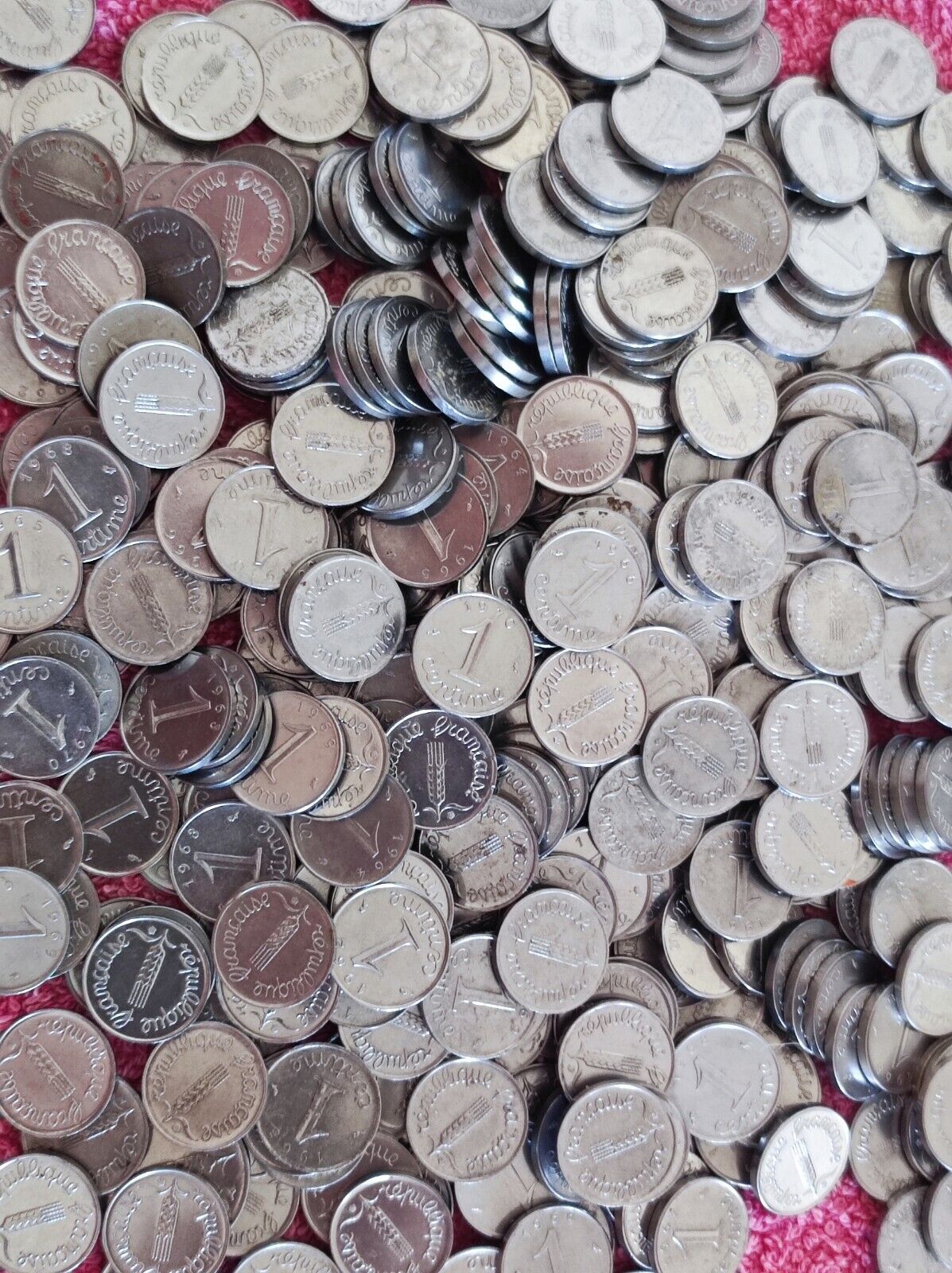 Lot de 100 pièces de monnaie française 1 centime Epi