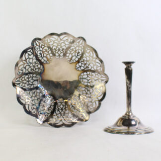 Plat À Bonbons Sur Pied En Argent Vintage International Silver Co Lovelace 3013