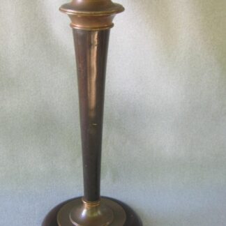 ancien pied de lampe MAZDA signé bois art déco