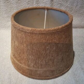 Abat-jour Vintage En Velour Tissé 1980 Ø du Bas 20cm, Haut 15,5cm Ø Bague 3,8cm