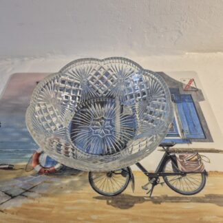 Saladier En Verre Taillé Vintage