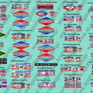 Plaques Tour de France Collection véhicules publicitaires Hachette