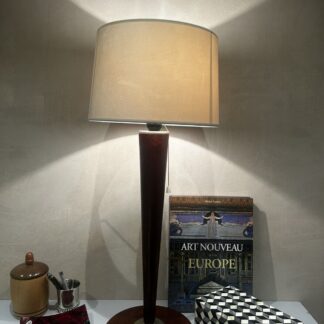 Lampe style Mazda avec abat-jour en velours