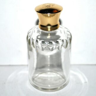 Flacon à parfum vintage en cristal taillé - Petite Bouteille bouchon doré