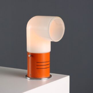 Lampe Vintage Design Aluminium Émaillé Verre des Années 1970 Originale