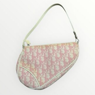 Dior Oblique Pink Saddle Bag Vintage Trotter