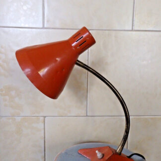 VINTAGE LAMPE ORANGE DE BUREAU ARTICULEE INDUSTRIEL SALON LOFT TOUT METAL
