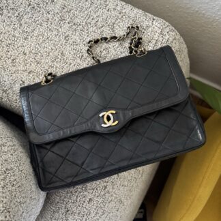 Chanel Vintage Timeless Classic 2.55 – Black Lambskin – Rare Collector's Bag