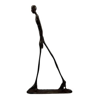 Statue sculpture homme marcheur par Giacometti réplique bronze véritable vintage