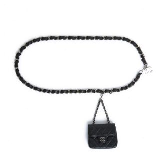 Chanel Timeless Sac Ceinture Classique Bag on belt Leather Black OS