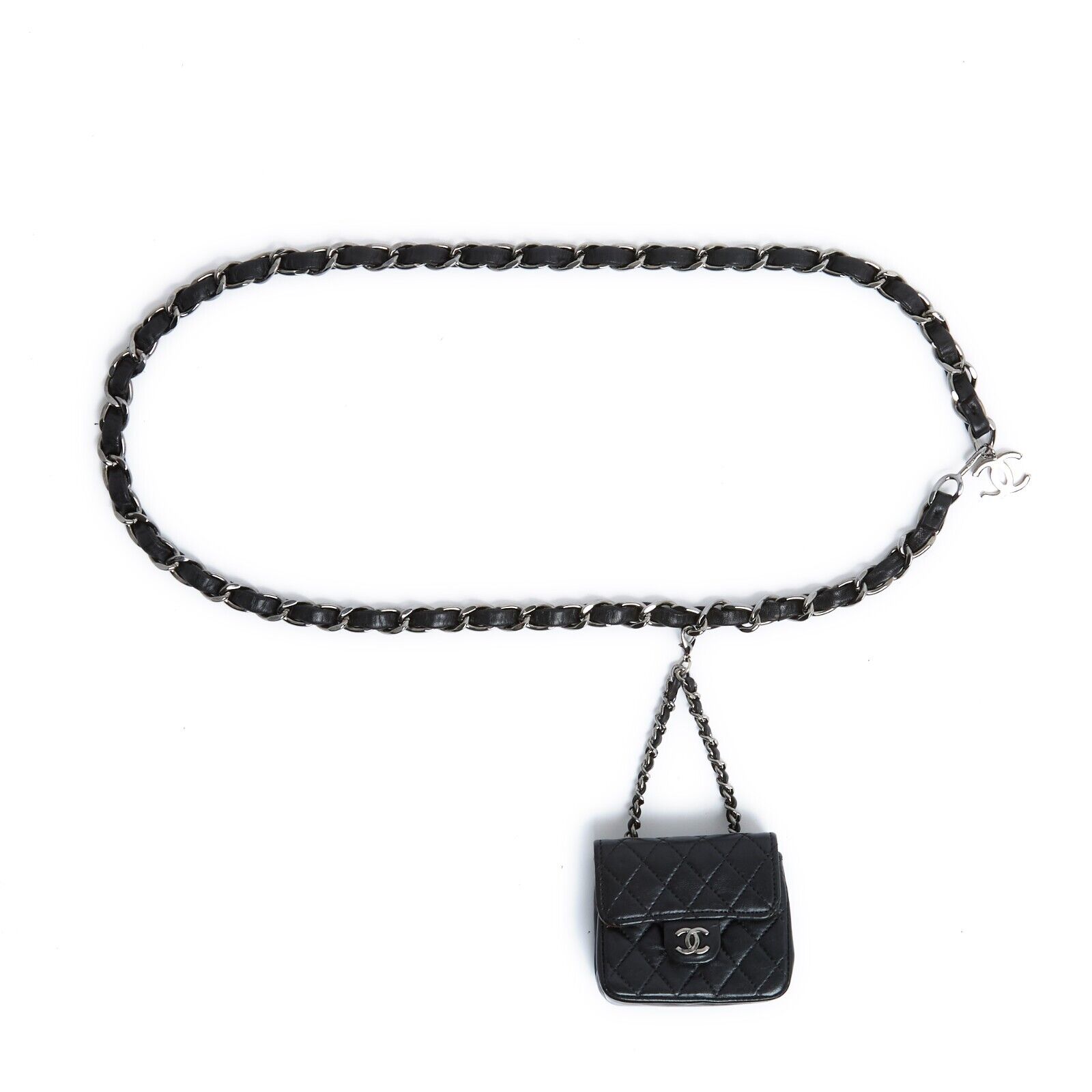 Chanel Timeless Sac Ceinture Classique Bag on belt Leather Black OS