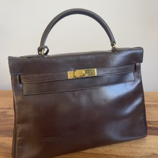 Hermès Sublime Sac à mains Kelly 32 en cuir marron