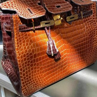 HERMÈS Sac Birkin 35 En Crocodile Pour Femme Or