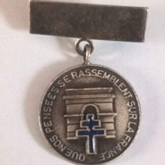 Médaille Que nos pensèes se rassemblent sur la France .. anciens combattants