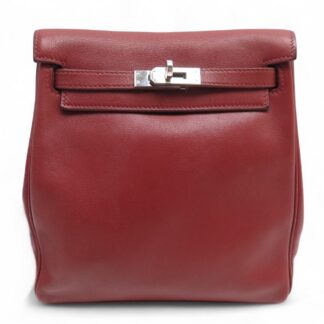 VINTAGE SAC A DOS HERMES KELLY ADO PM EN CUIR SWIFT ROUGE BRIQUE BACKPACK BAG