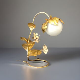 Lampe Dlg H. Kogl Sculpturale Hollywood Regency Fleur Vintage 1970