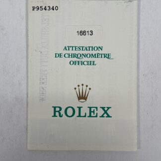 VINTAGE AUTHENTIQUE ROLEX 16613 SUBMARINER montre papier 413 P954340 25031200...