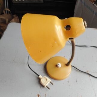 VINTAGE Petite LAMPE Bureau Chevet.Flexible métal doré .H 25 cm.Années 60