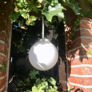 Lampe Suspension opaline blanche style art déco design 50's loft rétro vintage