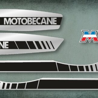 MOTOBÉCANE - kit stickers autocollants carter 50 V MOBYLETTE en argent