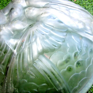 VASQUE AUX OISEAUX ART DECO VERRE PRESSÉ  NOVERDY  NON PERCEE POUR LAMPE LUSTRE