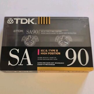 CASSETTE AUDIO K7 TAPE CASSETTE TDK SA90 90 MINUTES TYPE II HIGH POSITION NEUF