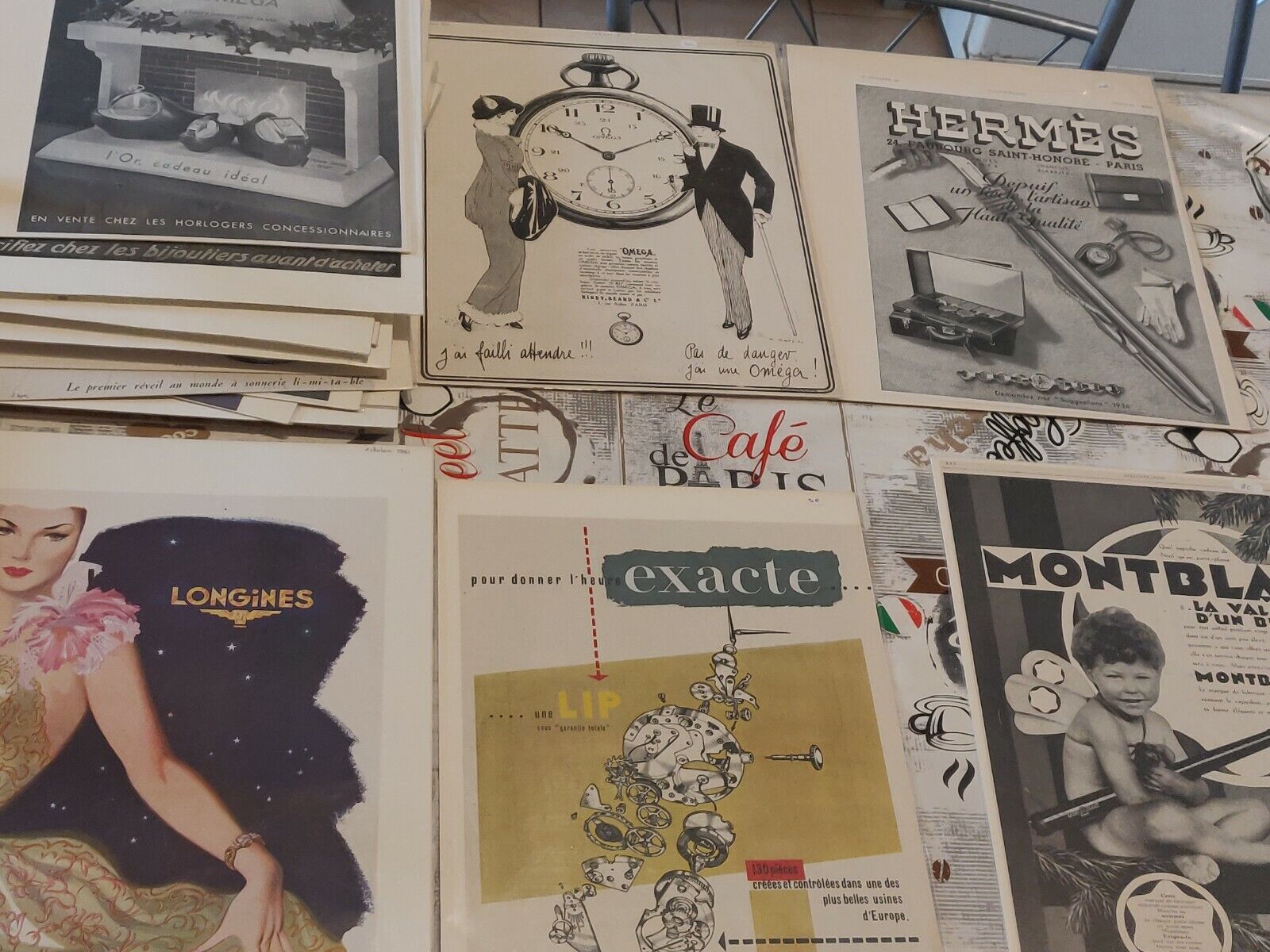 Lot 45 affiches publicitaires anciennes plastifiées toutes marques