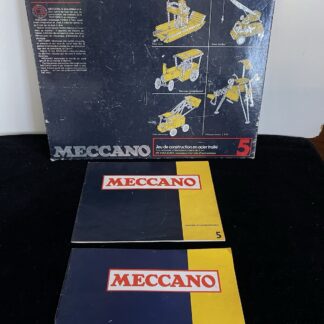 BOÎTE MECCANO VINTAGE N : 5 BOITE NOIRE N° 5 205 E AVEC 2 NOTICES