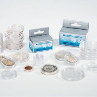 10 Capsules pour pièces de monnaie diamètre au choix de 14 à 41 millimètres