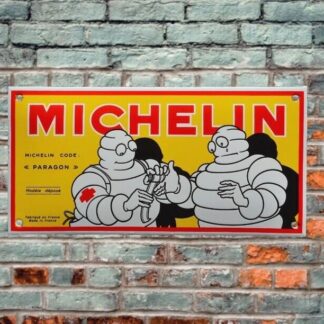 Plaque émaillée MICHELIN pneus automobiles enamel sign
