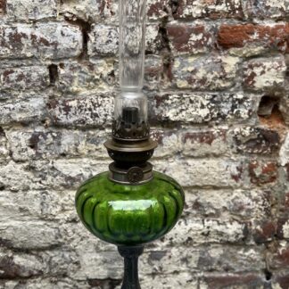 lampe à pétrole Vintage Verte Antimoine