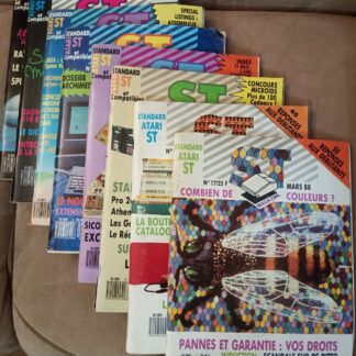 Lot de ST Magazine revue journal Atari 520 1040 ST n°17à24 informatique vintage
