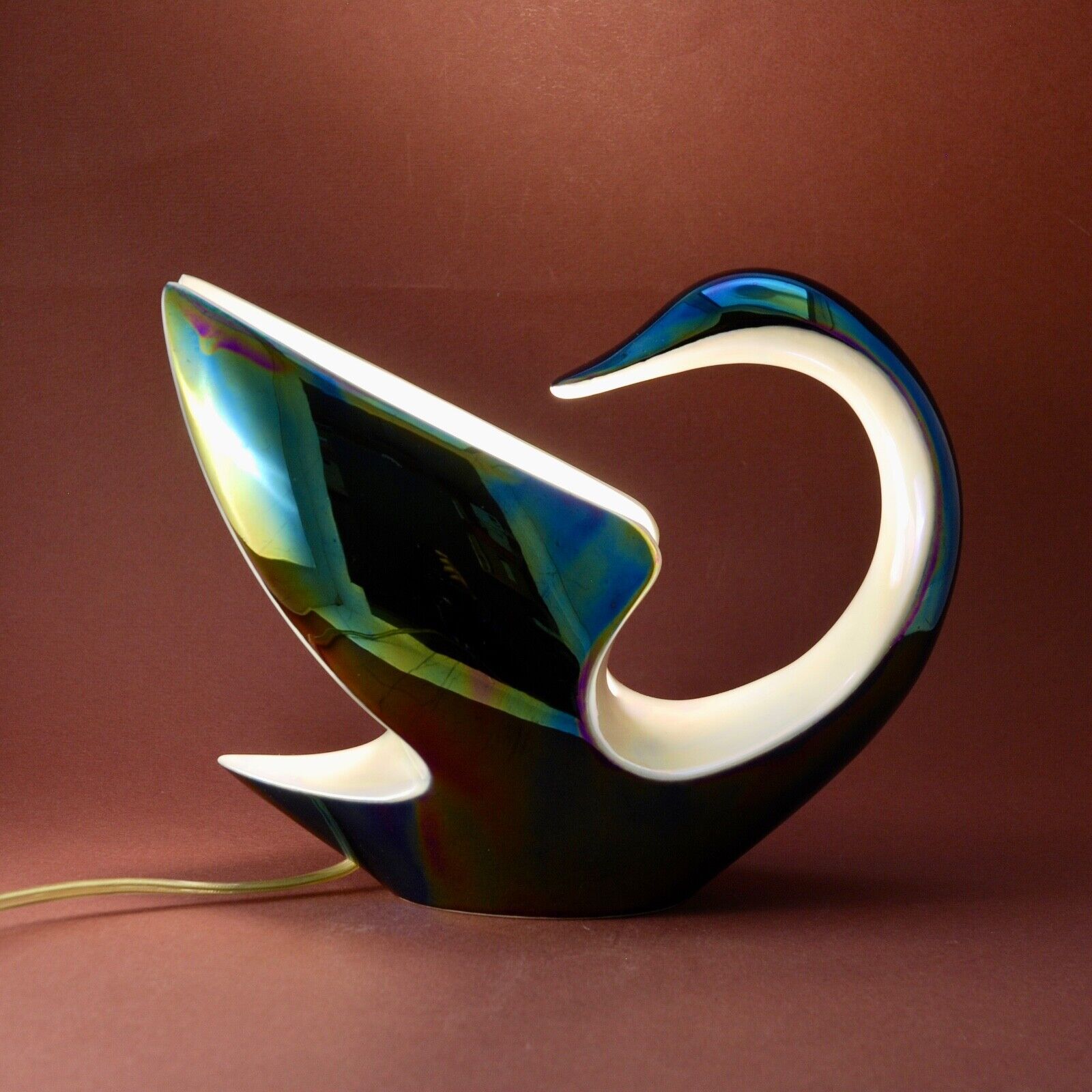 VERCERAM Superbe Lampe-sculpture cygne vintage 1960-1970 excellent état