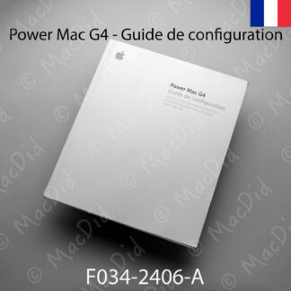 Apple Collector Vintage Power Mac G4 F034-2406-A Guide de configuration 2003