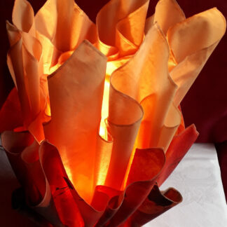 belle Lampe à pose vintage flammée Jannalights 45cm.années 70