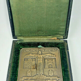 F MICHELET ANCIENNE MÉDAILLE INAUGURATION TRANSPYRÉNÉEN BEDOUS CANFRANC 1928