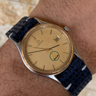 1980'S VINTAGE OMEGA DE VILLE WATCH 1960312.1 TRINGLE LOGO QUARTZ CAL 1430 34MM