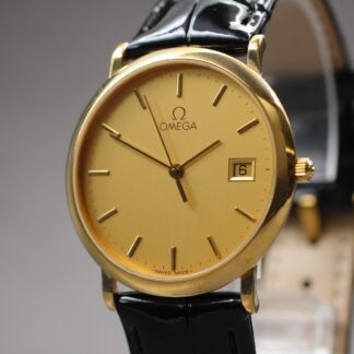 Montre Homme Vintage 1993 OMEGA De Ville Cadran Or Quartz Cal.1430 [Near Mint]
