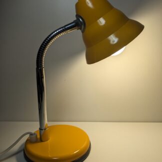 Petite Lampe Design Vintage - Bras Flexible - Jaune - Bureau ou Chevet