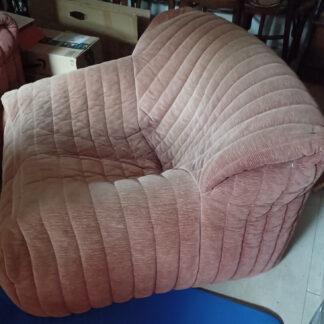 Chauffeuse Vintage Ligne Roset Cinna "Sandra" Annie Hieronimus 1976 + ottoman