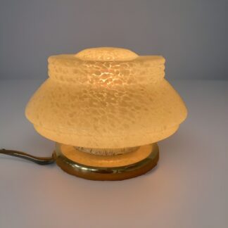 Lampe Art Deco Début XXe France Champignon Verre De Clichy Jaune