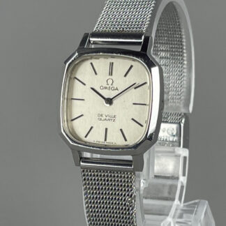 OMEGA De Ville 5910047 Ladies Vintage Watch White Dial Silver SS Band