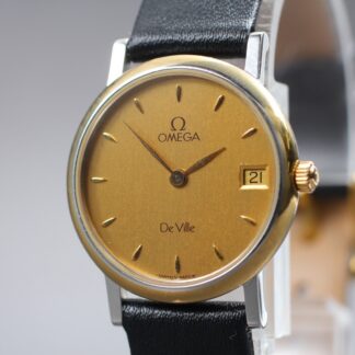 Montre Homme Vintage 1993 [Near Mint] OMEGA De Ville Cal.1379 Gold Dial Quartz