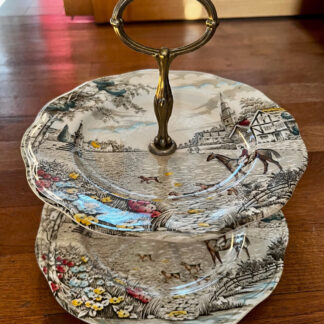 Présentoir a gateaux vintage British Anchor - Village Green - Est 1884