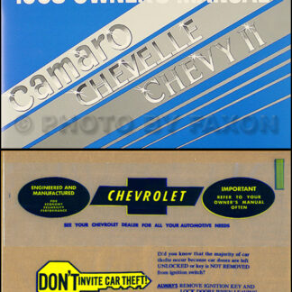 1968 Camaro Propriétaires Manuel Avec Enveloppe Z28 Z 28 Rs Ss Chevy Owner Guide
